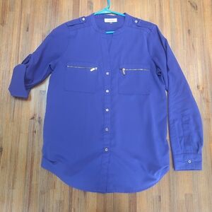 Calvin Klein Royal Blue Casual Button Down Shirt